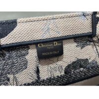 Dior Women CD Medium Dior Book Tote Beige Black Fleurs Mystiques Embroidery (11)