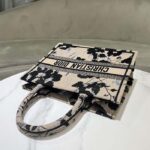 Dior Women CD Medium Dior Book Tote Beige Black Fleurs Mystiques Embroidery - Image 6
