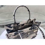 Dior Women CD Medium Dior Book Tote Beige Black Fleurs Mystiques Embroidery - Image 8