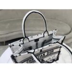 Dior Women CD Medium Dior Book Tote White Black Paris Embroidery - Image 8