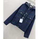 Dior Men CD Oversized Hooded Jacket Blue Cotton Denim Dior Oblique Interior - Bild 4