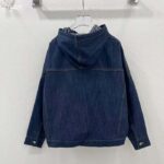 Dior Men CD Oversized Hooded Jacket Blue Cotton Denim Dior Oblique Interior - Bild 3