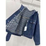 Dior Men CD Oversized Hooded Jacket Blue Cotton Denim Dior Oblique Interior - Bild 6