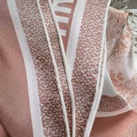 Dior Women CD Toile De Jouy Sauvage 90 Square Scarf Ivory Pink Silk Twill (5)