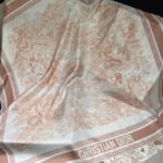 Dior Women CD Toile De Jouy Sauvage 90 Square Scarf Ivory Pink Silk Twill - Image 2