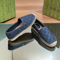 Gucci Unisex Espadrille GG Crystals Blue Denim Black GG Crystals Flat (7)