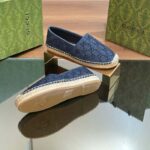 Gucci Unisex Espadrille GG Crystals Blue Denim Black GG Crystals Flat - Image 8