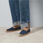 Gucci Unisex Espadrille GG Crystals Blue Denim Black GG Crystals Flat - Image 11