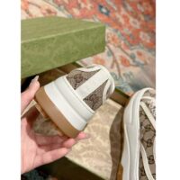 Gucci Unisex GG Sneaker Beige Ebony Original GG Canvas Low Heel (10)