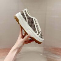 Gucci Unisex GG Sneaker Beige Ebony Original GG Canvas Low Heel (10)