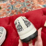 Gucci Unisex GG Sneaker Ivory Black GG Canvas Jacquard Low Heel - Image 6