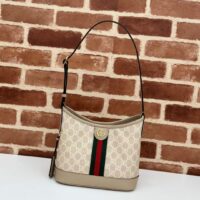 Gucci Unisex Ophidia GG Small Shoulder Bag Beige White GG Supreme Canvas (9)