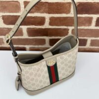 Gucci Unisex Ophidia GG Small Shoulder Bag Beige White GG Supreme Canvas (9)