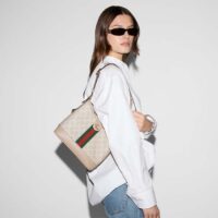 Gucci Unisex Ophidia GG Small Shoulder Bag Beige White GG Supreme Canvas (9)