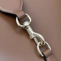Gucci Women GG Medium Bucket Shoulder Bag Brown Leather Hook Closure (2)