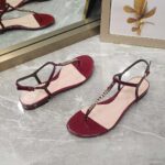 Gucci Women GG Signoria Thong Sandal Rosso Ancora Red Patent Leather Flat - Image 4