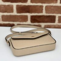 Gucci Women GG Super Mini Shoulder Bag Light Beige GG Leather Magnetic Closure (3)