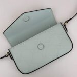 Gucci Women GG Super Mini Shoulder Bag Pale Green GG Leather Magnetic Closure - Image 6