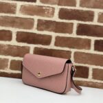 Gucci Women GG Super Mini Shoulder Bag Rose Beige GG Leather Magnetic Closure - Image 3