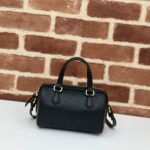 Gucci Women GG Super Mini Top Handle Bag Black GG Leather Zip Closure - Image 2