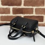 Gucci Women GG Super Mini Top Handle Bag Black GG Leather Zip Closure - Image 6
