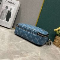 Louis Vuitton LV Unisex Alpha Messenger Agave Blue Taiga Cowhide Leather Monogram Coated Canvas M31016 (11)