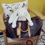 Louis Vuitton LV Unisex Keepall Bandoulière 55 Coated Canvas Natural Cowhide Leather M41414 - Image 4