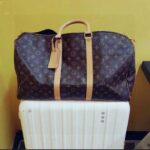 Louis Vuitton LV Unisex Keepall Bandoulière 55 Coated Canvas Natural Cowhide Leather M41414 - Image 5