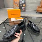 Louis Vuitton LV Unisex Major Loafer Black Damier Glazed Calf Leather Micro 1AC5WE - Imagen 8