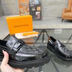Louis Vuitton LV Unisex Major Loafer Black Damier Glazed Calf Leather Micro 1AC5WE - Imagen 6