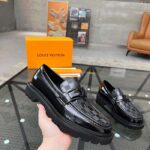 Louis Vuitton LV Unisex Major Loafer Black Damier Glazed Calf Leather Micro 1AC5WE - Imagen 7