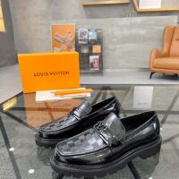 Louis Vuitton LV Unisex Major Loafer Black Damier Glazed Calf Leather Micro 1AC5WE (10)