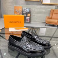 Louis Vuitton LV Unisex Major Loafer Black Damier Glazed Calf Leather Micro 1AC5WE (10)