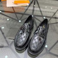 Louis Vuitton LV Unisex Major Loafer Black Damier Glazed Calf Leather Micro 1AC5WE (10)