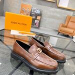 Louis Vuitton LV Unisex Major Loafer Moka Brown Damier Glazed Calf Leather Micro 1AC5XW - Image 2