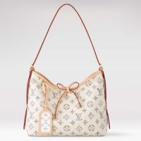 Louis Vuitton LV Women CarryAll PM Multicolor Beige Monogram Jacquard Fabric M24707 (4)