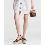 Louis Vuitton LV Women LV Isola Wedge Sandal Black Calf Leather Rope Rubber 1ACI6H - Image 7