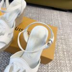 Louis Vuitton LV Women LV Isola Wedge Sandal White Calf Leather Rope Rubber 1ACI8U - Image 7