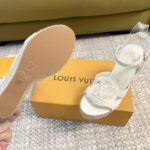 Louis Vuitton LV Women LV Isola Wedge Sandal White Calf Leather Rope Rubber 1ACI8U - Image 10