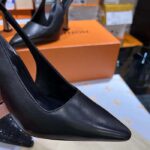 Louis Vuitton LV Women Sparkle Slingback Pump Black Calf Leather 9.5 CM Heel 1ABPHC - Imagen 6