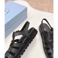 Prada Women Sporty Fisherman Sandals Black Lug Sole 2 CM Heel (6)