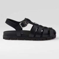 Prada Women Sporty Fisherman Sandals Black Lug Sole 2 CM Heel (6)