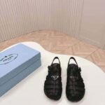 Prada Women Sporty Fisherman Sandals Black Lug Sole 2 CM Heel - Image 4