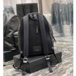 Saint Laurent YSL Unisex City Bacpack Black Matte Calfskin Leather Double Zip - Image 6
