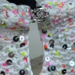 Abito da donna Chanel in tweed glitterato e guipure P76993K11081NV215