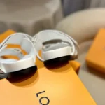 Louis Vuitton LV Unisex LV Sunset Flat Comfort Sandal-White 1AD1LB