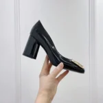 Louis Vuitton Women LV Madeleine Pump Black Calf Leather 5.5cm Heel