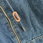 Veste à capuche Christian Dior Tag pour homme en denim de coton bleu