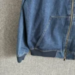Veste à capuche Christian Dior Tag pour homme en denim de coton bleu