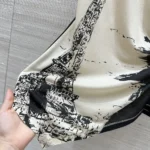 Débardeur asymétrique Dior Femme en jersey de coton noir et blanc à motif Paris
